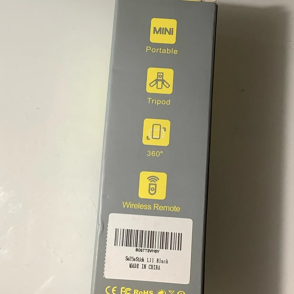 SelfieShow Yellow and Gray Selfie Stick Tripod mini portable